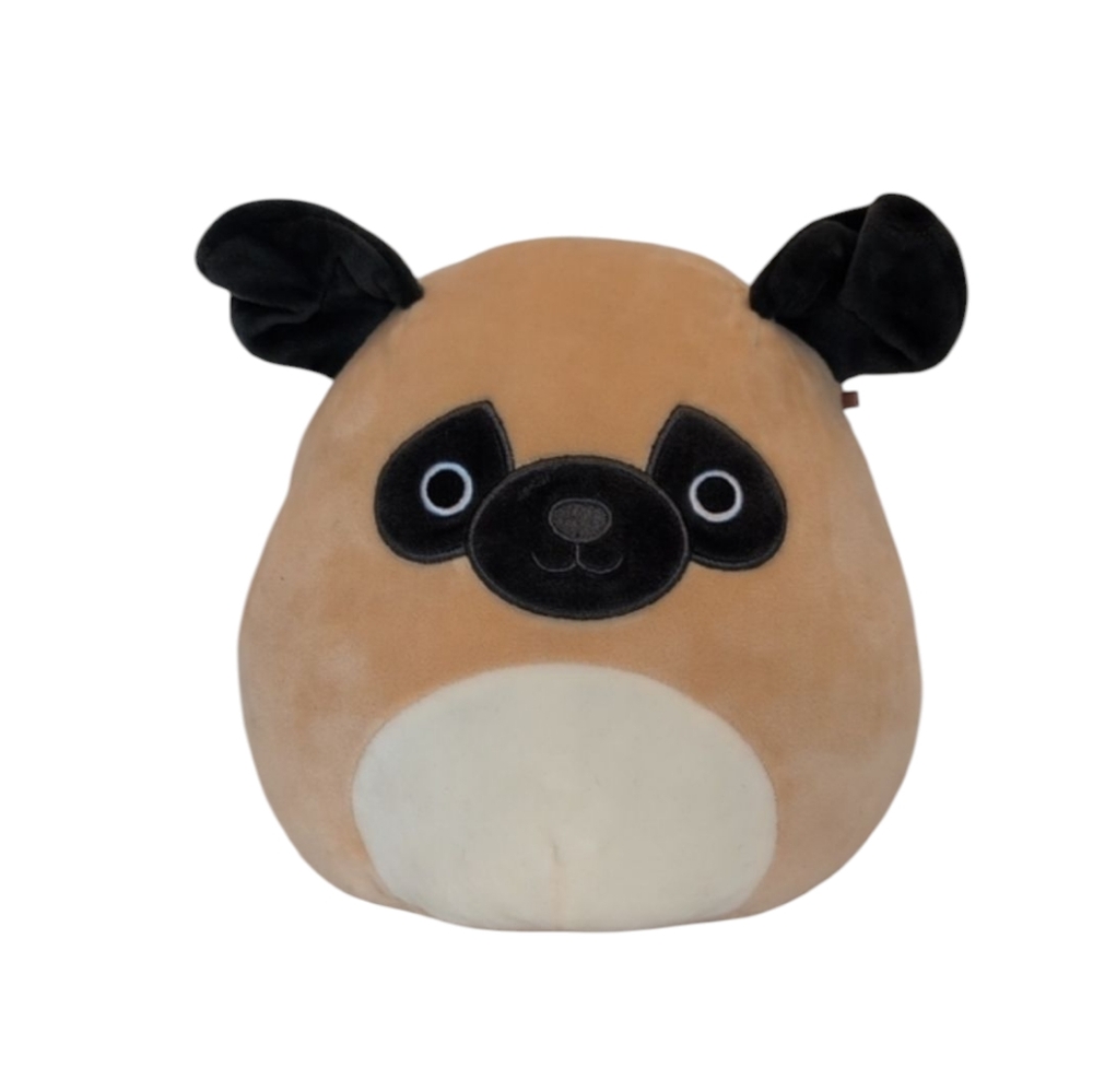 Squishmallow Tan and Black Prince the Pug Plush